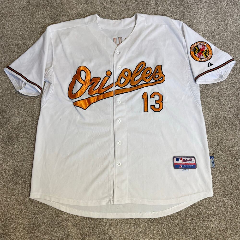 Manny Machado Majestic Baltimore Orioles Jersey White Stitched Patch Size 54 XXL